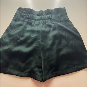 size small silk green skort